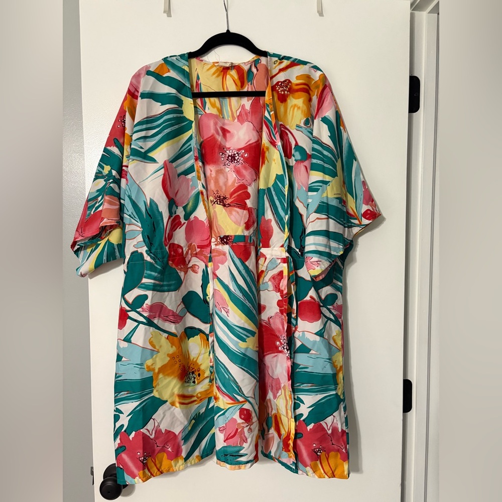 Gypsie Blu Hawaiian floral swimwear coverup